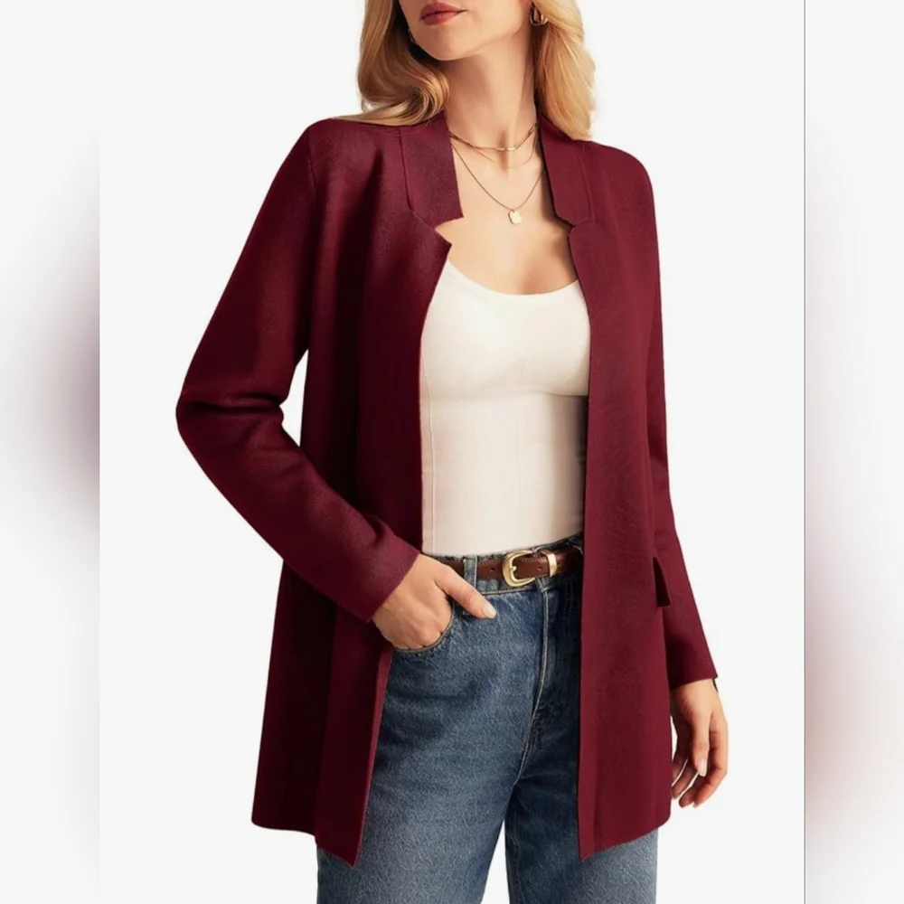 NWOT Grace Karin Open Front Sweater Blazer - Picture 1 of 4